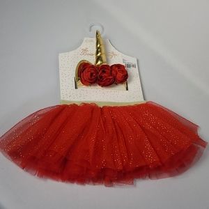 NWT Bow Fancy Unicorn Set, Size 0/12 M